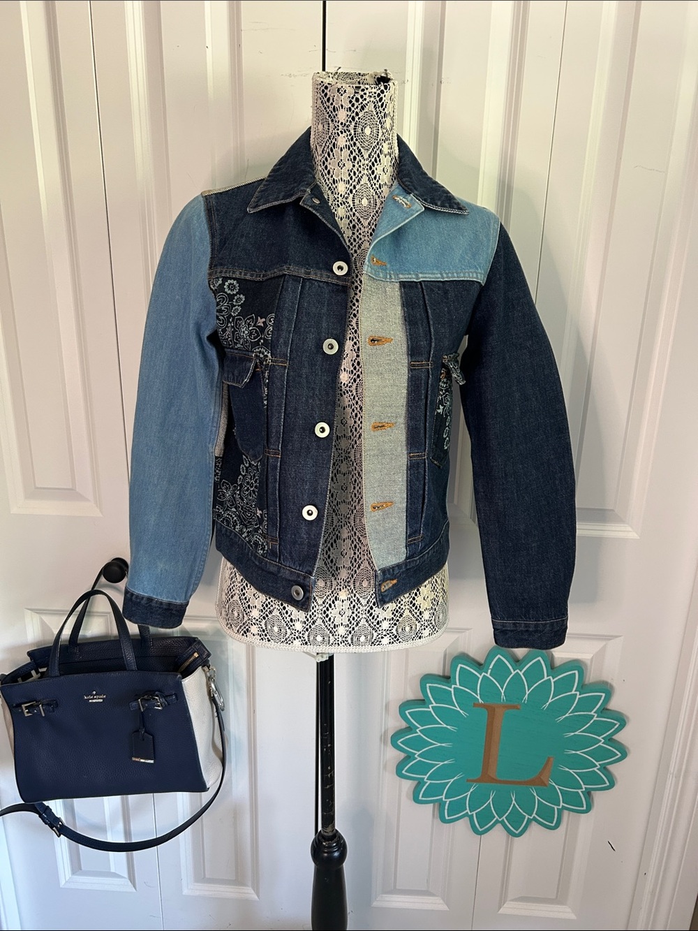 Unique Oj denim patchwork jacket made in Japan